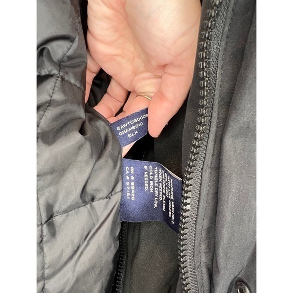 G.H. Bass Parka Mens Black‎ Jacket Removable Fleece Collar NO Hood XXL - Picture 3 of 6